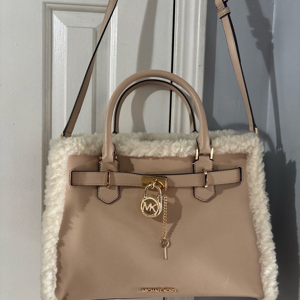 Michael Kors Beige and Cream Satchel